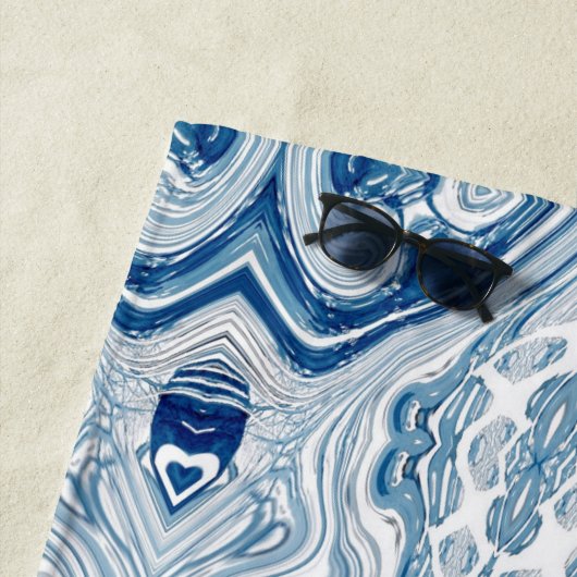 waterverf blauwe zeugen met  strandlaken (In situ)