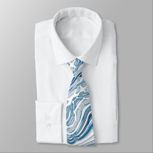 waterverf blauwe zeugen met  stropdas