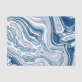 waterverf blauwe zeugen met  tissuepapier (Voorkant)