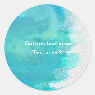 Waterverf Blauwe Zoutwater Tropische Zomer Sticker
