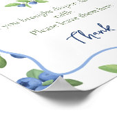 Waterverf Blauwebes Diaper Loterij Poster (Hoek)
