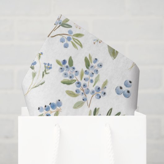 Waterverf Blauwebespatroon Tissuepapier (Cadeauzakje)