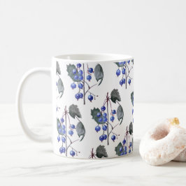 Waterverf Blauwebessen Patroon Koffiemok