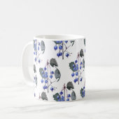 Waterverf Blauwebessen Patroon Koffiemok (Voorkant links)