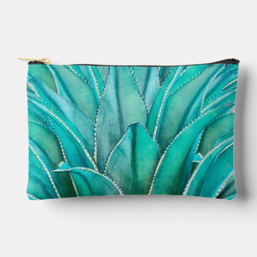 Waterverf Blauwgroen Agave Etui (Voorkant)