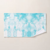 Waterverf blauwgroen blauw abstract patroon bad handdoek (Handdoek)