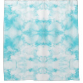 Waterverf blauwgroen blauw abstract patroon douchegordijn (Voorkant)