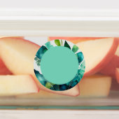 Waterverf, Blauwgroen, Blauw, Groen, Botanisch, Ab Labels (Aangebracht)