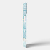 Waterverf Blauwgroen blauwe iPhone / iPad draagtas Case-Mate iPhone Case (Achterkant / Rechts)