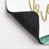 Waterverf Blauwgroen en Faux Gold Geode | Dream Muismat (Hoek)