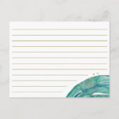 Waterverf Blauwgroen en Gouden Geode | Recept Kaar Briefkaart (Achterkant)