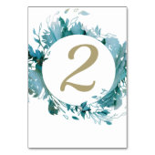 Waterverf blauwgroen en goudgas kaart (Voorkant)