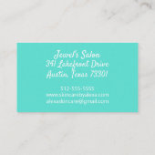 Waterverf Blauwgroen geagate geode slice Crystal Visitekaartje (Achterkant)