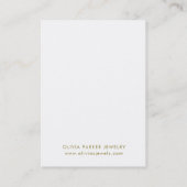 Waterverf Blauwgroen Gold Geode | Kaart voor beeld Visitekaartje (Achterkant)