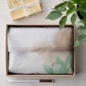 Waterverf Blauwgroen groene bloem Tissuepapier (Geschenk)