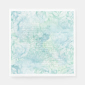 Waterverf Blauwgroen groene partij servetten (Voorkant)