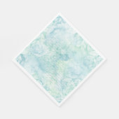 Waterverf Blauwgroen groene partij servetten (Hoek)