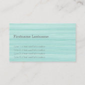 Waterverf Blauwgroen groene strepen vrouwelijk Visitekaartje (Achterkant)