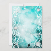 Waterverf Blauwgroen inktspuitje onder het Zee 16 Kaart (Achterkant)