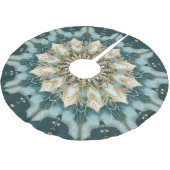 Waterverf Blauwgroen kerstboomrok Kerstboom Rok (Gekanteld)