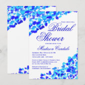 Waterverf Blauwgroen koninklijk blauw Vrijgezellen Kaart (Voorkant / Achterkant)