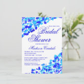 Waterverf Blauwgroen koninklijk blauw Vrijgezellen Kaart (Staand voorkant)