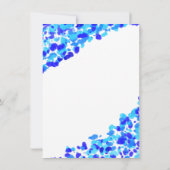 Waterverf Blauwgroen koninklijk blauw Vrijgezellen Kaart (Achterkant)