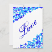 Waterverf - Blauwgroen koninklijke blauwe bruiloft Kaart (Achterkant)