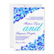 Waterverf - Blauwgroen koninklijke blauwe bruiloft