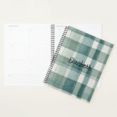 Waterverf Blauwgroen Plaid Planner (Display)