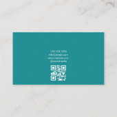 Waterverf Blauwgroen Rozen Kleding Boutique Visitekaartje (Achterkant)