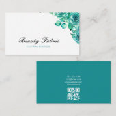 Waterverf Blauwgroen Rozen Kleding Boutique Visitekaartje (Voorkant / Achterkant)
