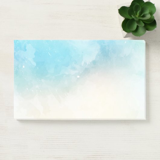 Waterverf Blauwgroen & White Jumbo Post merkt op Post-it® Notes (Kantoor)