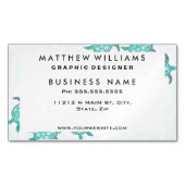 Waterverf Blauwgroen Zeeen Magnetisch Visitekaartje (Voorkant)