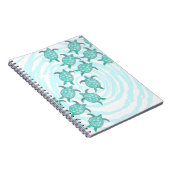 Waterverf Blauwgroen Zeeen Notitieboek (Rechterzijde)