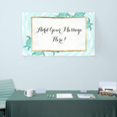 Waterverf Blauwgroen Zeeen Spandoek (Beurs)