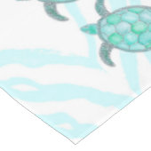 Waterverf Blauwgroen Zeeen Tafelkleed (Gekanteld)