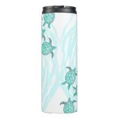 Waterverf Blauwgroen Zeeen Thermosbeker (Achterkant)