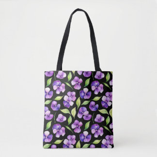 Waterverf Blauwgroene Zwarte Boodschappentas Tote Bag