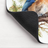 Waterverf Blauwvogels Muismat (Hoek)