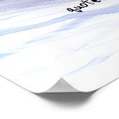 waterverf bleek blauw en grijs voeg een citaatpost poster (Hoek)