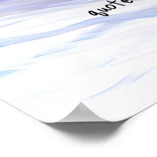 waterverf bleek blauw en grijs voeg een citaatpost poster (Hoek)