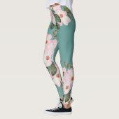 Waterverf Bleek Roses Ballerina Pattern Leggings (Links)