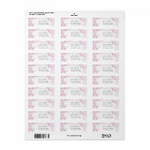 Waterverf Bleek Roze Hydrangea Flowers Etiket (Full Sheet)