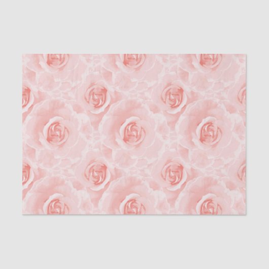 Waterverf Bleek roze rozen papier voor weefselrest (Voorkant)