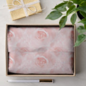 Waterverf Bleek roze rozen papier voor weefselrest (Geschenk)