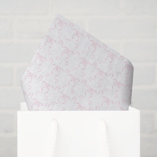 Waterverf Bleek Roze Strikken Tissuepapier (Cadeauzakje)