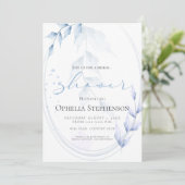 Waterverf Bleek Violet en Stusty Blue Foliage Kaart (Staand voorkant)