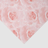 Waterverf Bleekroze Rozen Bloemig Tissuepapier (Detail)