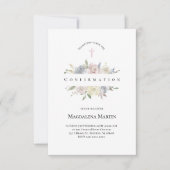 waterverf bleke bloemen Bevestigingsuitnodiging Kaart (Voorkant)